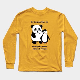 Friendship, panda and penguin Long Sleeve T-Shirt